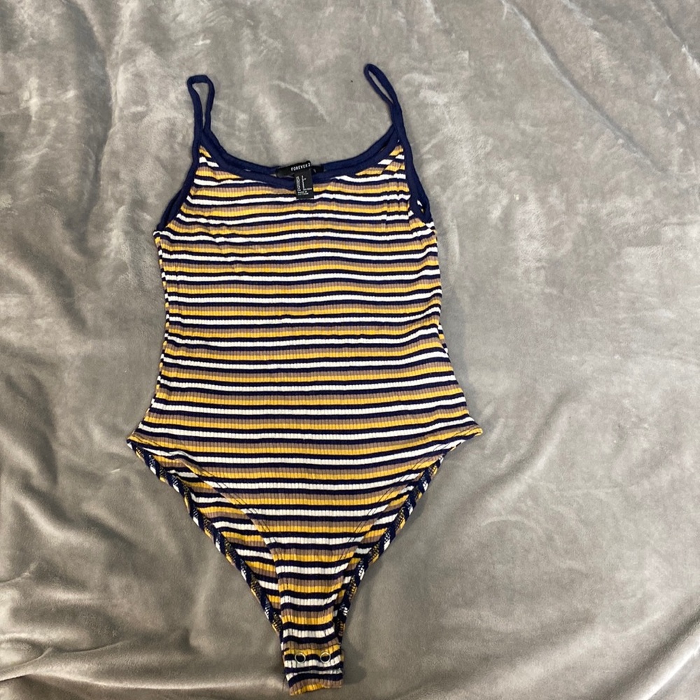 Striped body suite